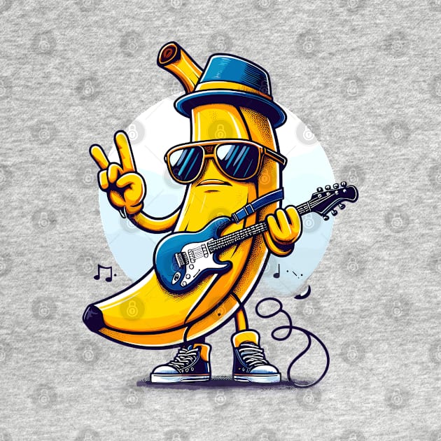 Banana Playing Guitar by Graceful Designs